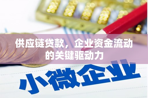 民和供应链贷款，企业资金流动的关键驱动力