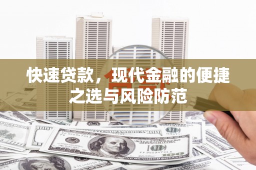 玉树快速贷款，现代金融的便捷之选与风险防范