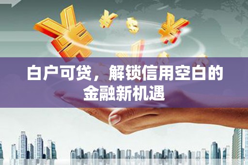 美溪白户可贷，解锁信用空白的金融新机遇
