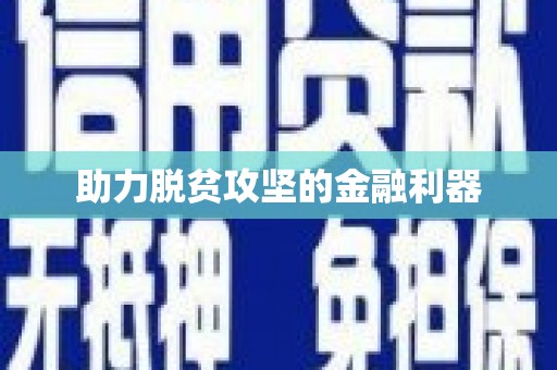 靖西助力脱贫攻坚的金融利器